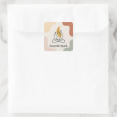 Houd De Vlam Levend Vierkante Sticker (Tas)