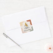 Houd De Vlam Levend Vierkante Sticker (Envelop)