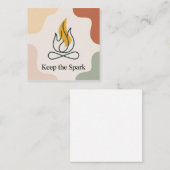 Houd De Vlam Levend Vierkante Visitekaartje (Voorkant / Achterkant)