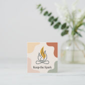 Houd De Vlam Levend Vierkante Visitekaartje (Staand voorkant)