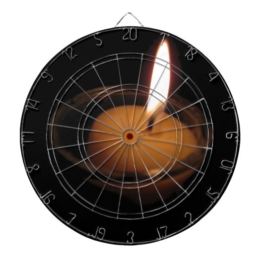 Houd de vlambranderkaars dartbord (Voorkant)