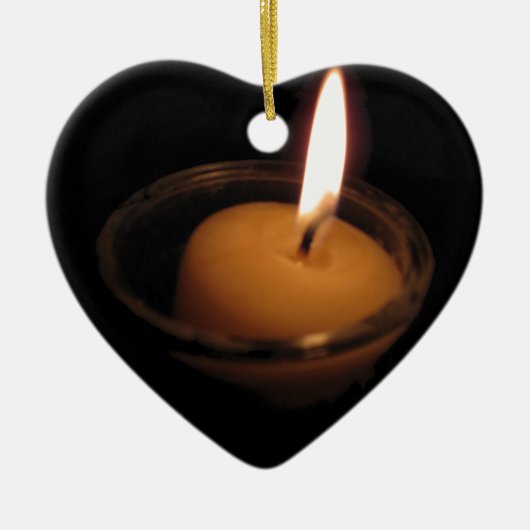 Houd de vlambranderkaars keramisch ornament (Voorkant)