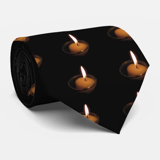 Houd de vlambranderkaars stropdas (Opgerold)
