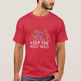 Houd de wilde dier bescherming familie t-shirt