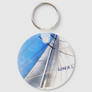 Houd de wind in je nagels Acrylische kunst Sleutelhanger