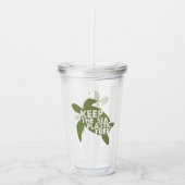 Houd de Zee plastic vrije schildpad Acryl Drinkbeker (Voorkant)