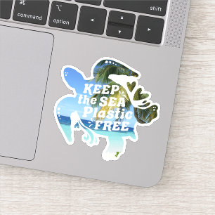 Houd de Zee plastic vrije schildpad Sticker