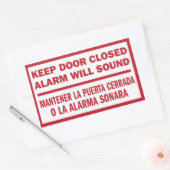 Houd Deur Gesloten teken Engels Spaans Rechthoekige Sticker (Envelop)