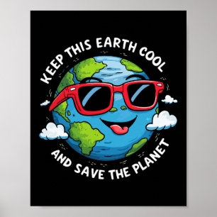Houd deze aarde koel Dag van de Aarde Poster