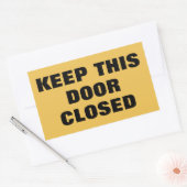 Houd deze deur gesloten teken rechthoekige sticker (Envelop)