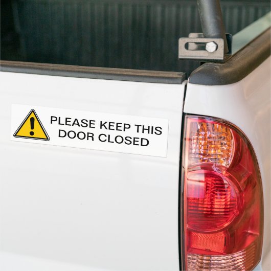 HOUD DEZE DEUR SLUIT. BUMPERSTICKER (Op Truck)