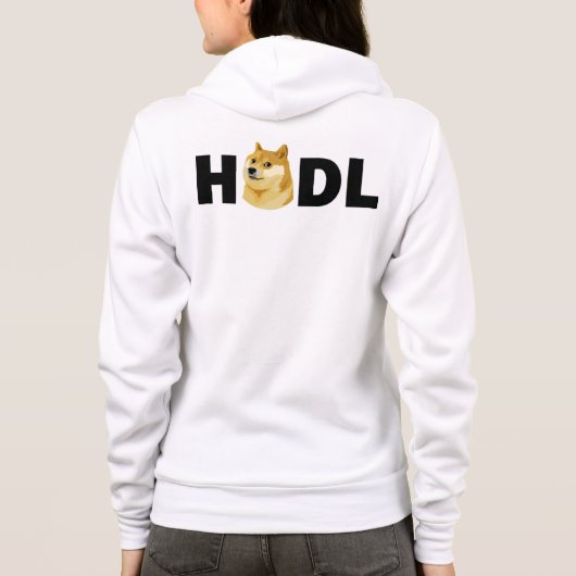 Houd dogecoin hoodie (Achterkant)