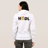 Houd dogecoin hoodie (Achterkant volledig)