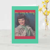 Houd duwend me -- Het wenskaart van Snarky Kaart (Gele Bloem)