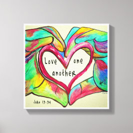 HOUD ÉÉN ANDERE CANVAS AFDRUK