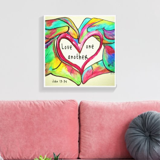 HOUD ÉÉN ANDERE CANVAS AFDRUK (Insitu (Woonkamer))