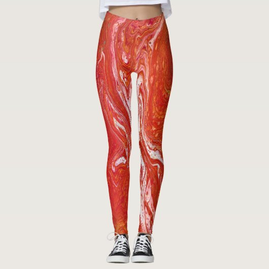 Houd een drivin 1 levendige rode Leggings (Voorkant)