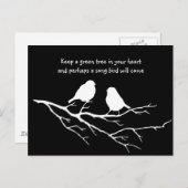 Houd een groene boom in je hart met vogels briefkaart (Voorkant / Achterkant)