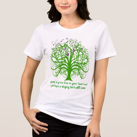 Houd een groene boom in uw hart en misschien Tri-Blend shirt (Voorkant)