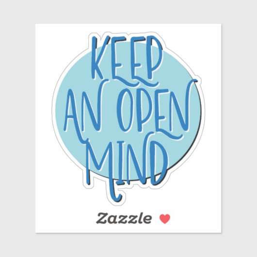 Houd een open geest 12 stappen slogan sticker (Vel)