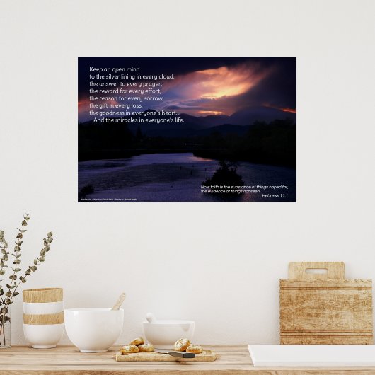 Houd een open geest... Inspirerend poster (Keuken)