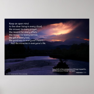 Houd een open geest... Inspirerend poster