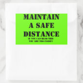 Houd een veilige afstand Sticker (Tas)