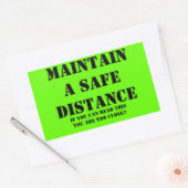 Houd een veilige afstand Sticker (Envelop)