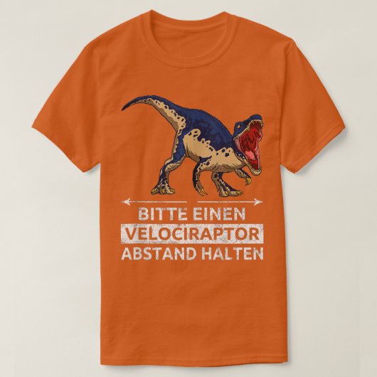 Houd een Velociraptor op afstand van Velocirap T-shirt (Design voorkant)