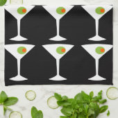 Houd 'Em Coming Martini Kitchen Towel (zwart) Theedoek (Gevouwen)