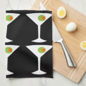 Houd 'Em Coming Martini Kitchen Towel (zwart) Theedoek (Quarter Fold)