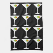 Houd 'Em Coming Martini Kitchen Towel (zwart) Theedoek (Verticaal)