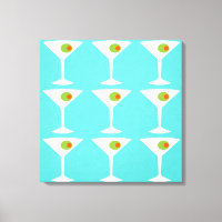 Houd 'Em Coming Martini Stretched Canvas