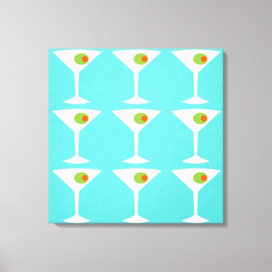 Houd 'Em Coming Martini Stretched Canvas Afdruk (Voorkant)