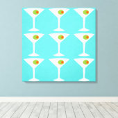 Houd 'Em Coming Martini Stretched Canvas Afdruk (Insitu (Houten vloer))