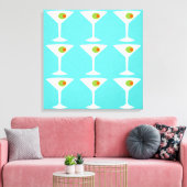 Houd 'Em Coming Martini Stretched Canvas Afdruk (Insitu (Woonkamer))