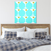 Houd 'Em Coming Martini Stretched Canvas Afdruk (Insitu (Slaapkamer))