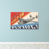 Houd 'Em Flying/PB2Y-2 Canvas Afdruk (Insitu (Houten vloer))