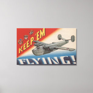 Houd 'Em Flying/PB2Y-2 Canvas Afdruk