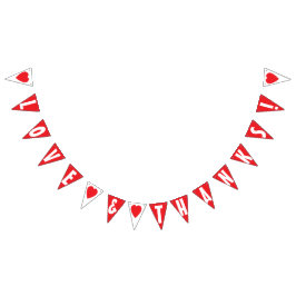 HOUD EN BEDANKT! WEDING SIGN-driehoeksvorm Vlaggetjes