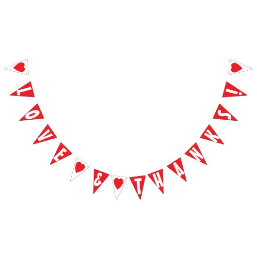 HOUD EN BEDANKT! WEDING SIGN-driehoeksvorm Vlaggetjes (Alle)