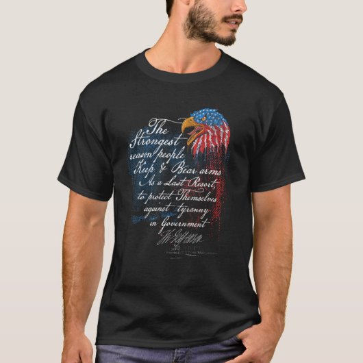 Houd en Beer Wapens Thomas Jefferson Patriottische T-shirt (Voorkant)