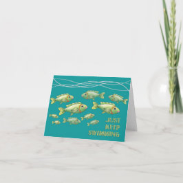 Houd enkel zwemmend Notecard Kaart
