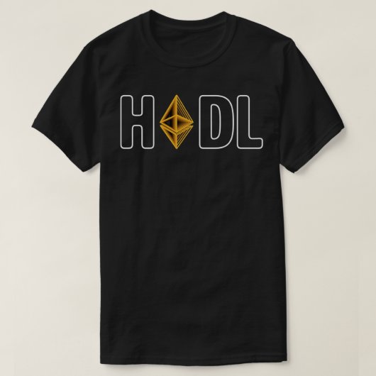 Houd Ethereum goud moderne typografie kunst cadeau T-shirt (Design voorkant)