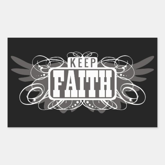 Houd Faith Rechthoekige Sticker (Voorkant)