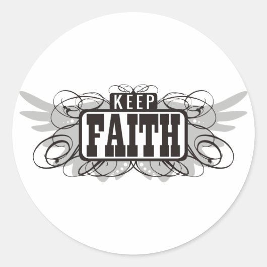 Houd Faith Ronde Sticker (Voorkant)