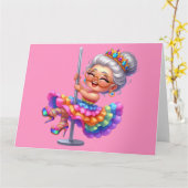 Houd fit oma Kaart (Gele Bloem)