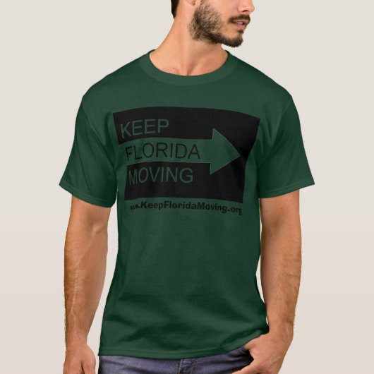 Houd Florida Bewegend t-shirt in donkergroen (Voorkant)
