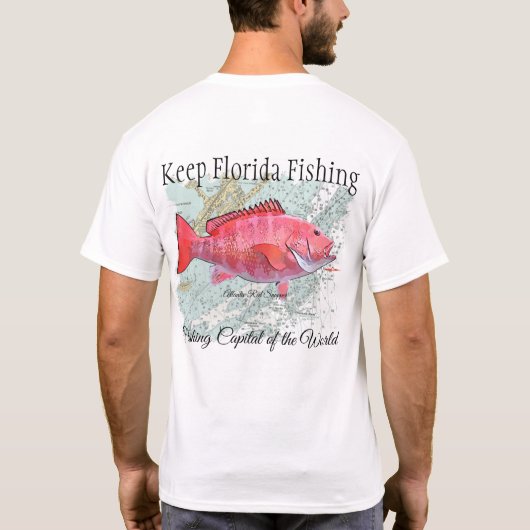 Houd Florida Gevist Atlantische rode snapper T-shirt (Achterkant)