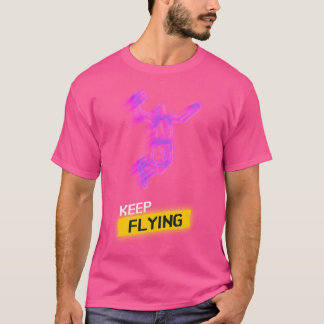 Houd Flying Basketball Silhouette Speler -  T-shirt